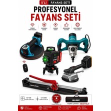Böhrer Heılber BA011333 5'li Profesyonel Fayans Döşeme ve Kesme Seti 127 cm Fayans Kesme Makinesi Lazer Hiz