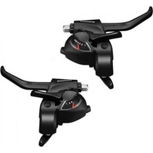 SHIMANO ST-EF41 Tourney 3x7 Vites/Fren Kolu Seti Dayanıklı Materyal ile Yüksek Performans