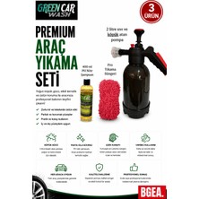 BGEA Greencar Wash Profesyonel Yıkama Seti- Sıvı ve Köpük Atan Pompa & Pro Yıkama Süngeri & Ph Nötr Yıkama