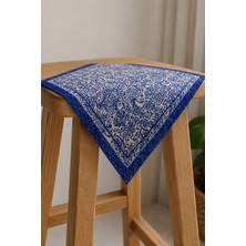 İmaj Butik Saks Mavi Etnik Desenli Bandana