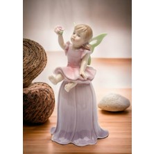 Lidyada Maison SS-CG-20820 11,4 cm Painted Fairy Kız Oturur Pozisyonda Lila Figür