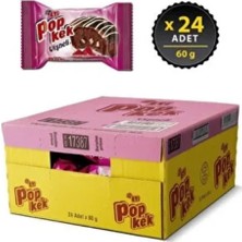 Popkek Vişneli 24 Adet Yerli Üretim Çikolata Kaplı Atıştırmalık Lezzeti
