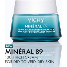 Terletmez Shop Vıchy Mineral 89 Rich Cildi Güçlendiren 72 Saat Nemlendirici Bakım Kremi Kuru Ciltler Için 50 ml