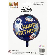 Party Country Folyo Balon -Astronot Doğum Günü- Ölçü: 45X45 cm