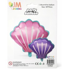 Party Country Folyo Balon -Incili Deniz Kabuğu- Pembe Ölçü: 50 cm x 54 cm