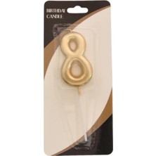 Party Country Rakam Mum 7 cm -Altın 8-