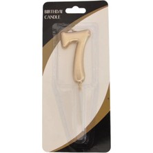 Party Country Rakam Mum 7 cm -Altın 7-