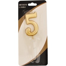 Party Country Rakam Mum 7 cm -Altın 5-