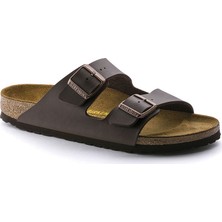 Birkenstock Arizona Erkek Terlik 51703 Koyu Kahverengi Deri Konforlu Yazlık Casual Tasarım