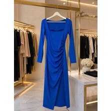 Butik 💙 Royal Sapphire Drapeli Elbise