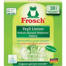 Frosch Yeşil Limon Kokulu Bulaşık Makinesi Tableti 30 Yıkama Organik Özellikli Etkili Temizlik