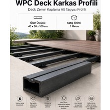 Fixer DECK-ER Wpc Deck Karkas Profili Seti 45X30X1000 mm – Deck Zemin Alt Taşıyıcı Profili 1 Metre