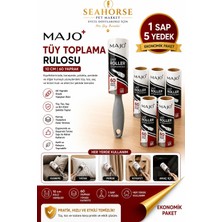 Majo Tüy Toplama Rulosu Ekonomik Paket (1 Sap + 5 Yedek Rulo)