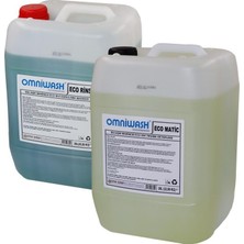 Omniwash Eco Bulaşık Makine Deterjan ve Parlatıcı Seti 20+20 Litre Kokusuz Endüstriyel Sıvı