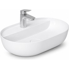 Dura Bagno Dream Çanak Lavabo 60X40 Cm, Batarya Delikli, Tezgah Üstü, Beyaz | 5840
