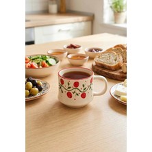 Evanilife Floral Vine Serisi Seramik Kupa Özel El Yapımı Kahve & Çay Bardağı Takımı Vintage Kupa