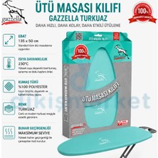dm dikişmarket Gazzella Turkuaz Keçeli Ütü Masası Kılıf Bezi 50x135
