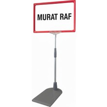 Murat Raf A4 Çerçeve Ayaklı  A4  Ürün Tanıtım ve Ayaklı Model Etiket Kırmızı Çerçeve