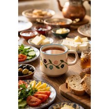 Evanilife Floral Vine Serisi Seramik Kupa Özel El Yapımı Kahve & Çay Bardağı Takımı Vintage Kupa