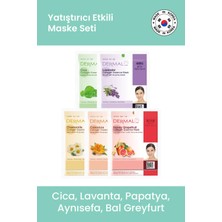 Dermal Yatıştırıcı Papatya Lavanta Cica Bal Greyfurt ve Kalendula Özlü Maske Seti 23GR x 5ADET