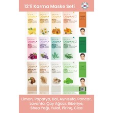 Dermal 12'li Karma  Özlü Karma Tek Kullanımlık Cilt Bakım Maskeleri