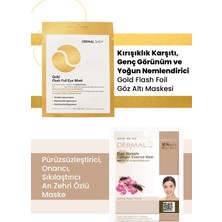 3 Katmanlı Gold Göz Maskesi ve Pürüzsüzleştirici, Onarıcı, Sıkılaştırıcı Arı Zehri Özlü Kolajen Maske Seti