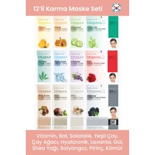 Dermal 12'li Karma  Özlü Karma Tek Kullanımlık Cilt Bakım Maskeleri
