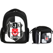 Beşiktaş Lisanslı Okul Sırt Çantası ve Beslenme Çantası Seti - SETME25360B