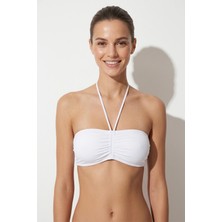 Ayyıldız 63541 Beyaz Straplez Bikini Üstü