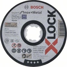 Bosch X-Lock Expert Inox Kesme Taşı 115X1 mm Yüksek Kalite Alüminyum Oksit ile Güçlü Kesim