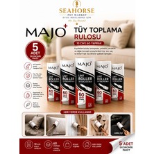 Majo Tüy Toplama Rulosu 5'li Ekonomik Paket (5 Adet Rulo x 60 Yaprak)