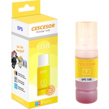 Epson 108 Için Mürekkep 70ML Cescesor - Sarı (Yellow): 70ML