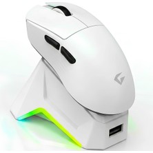 Gameagle Iceberg 1000 Hz PIXART3311 Şarj Istasyonlu Rgb Kablosuz Mouse 55GR 12800DPI [2.4 Ghz. Bluetooth Kablolu] Ultra Hafif Oyuncu Mouse