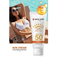Pierre Cardin 75 ml SPF 50 Yüz ve Vücut Güneş Kremi Normal ve Kuru Ciltler İçin Suya Dayanıklı Koruma