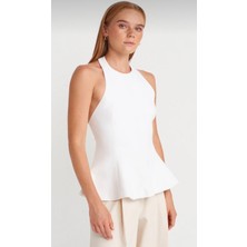 Belirtilmemiş Boyundan Bağlamalı Peplum Top