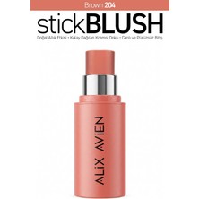 Alix Avien Kremsi Dokulu Kolay Dağılan Nemlendirici Saten Bitişli Stick Allık - Stick Blush 204 Brown