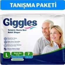 Mabelme Store Giggles Yetişkin Bel Bağlamalı Hasta Bezi Large 7'li 1 Paket 7 Adet