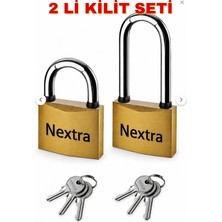 Nextra 2'li Kilit Seti- Bot ve Çanta Kilidi - Asker Malzemeleri - Dolap Kilit - Yurt Kilidi Asma Kilit Seti