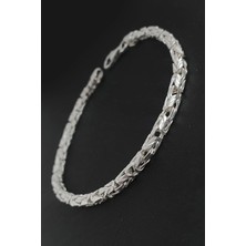 Ose Shop Italyan 925 Ayar Gümüş Kral Zincir Bileklik