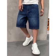 Wkm Erkek Oversize Asit Yıkama Denim Şort