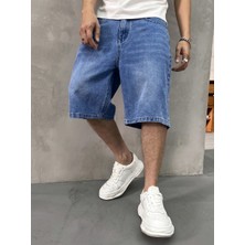Wkm Erkek Oversize Asit Yıkama Denim Şort