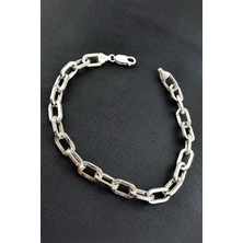 Ose Shop Italyan Tasarımı 925 Ayar Gümüş Tarz Erkek Bileklik