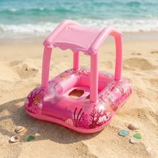 Dekan Pembe Oyuncaklı Şişme Gölgelikli Simit