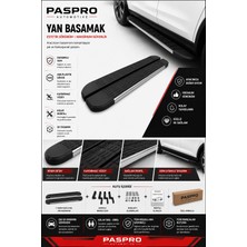 Paspro Otomotiv Paspro  Otomotiv   Citroen C3 Aircross 2017+ Oem Yan Basamak Seti 183 cm | Kaymaz Yüzey Alüminyum | Braket Dahil | Siyah