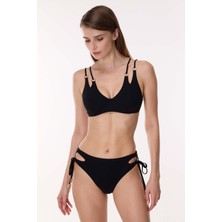Ayyıldız 6508 Siyah Kapsız Bikini Takımı