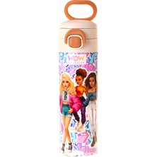 Wow Generation 520 ml Music Desenli Lila Kız Çocuk Çelik Termos Matara (Çift Içim Kilitli Kapak) - W6047