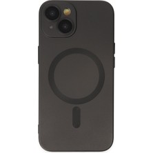 Bezos iPhone 14 Plus Kılıf Moshi Lens Magneticsafe Silikon - Siyah