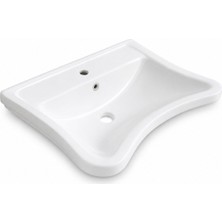 Quarter Bath Engelli Lavabo 50X60 cm – Duvara Asma Seramik Lavabo – Tekerlekli Sandalye Uyumlu – Parlak Beyaz | 70SD20060
