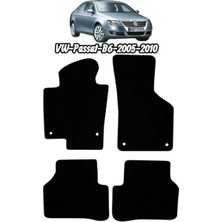Gian Fabio Falleri Lacasa Vw Passat B6 (2005-2010) Uyumlu Renkli Biye-Silikon Topukluklu Premium Velur Halı Paspas