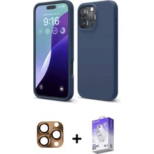 Pileli Store Pilelistore™ iPhone 16 Pro Max Kılıf Ahenk Serisi - Siyah Bilvis 5in1 3D Magic Cam Ekran Koruyucu + Pers Alüminyum Kamera Lens - Cltm